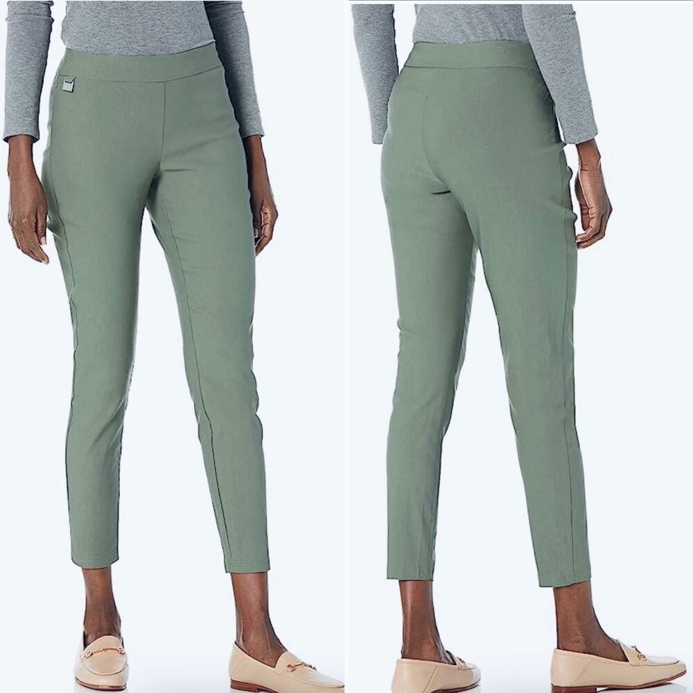 Nanette Lepore Size S Freedom Stretch Pull-on Pants Prairie Sage Green - Picture 2 of 10